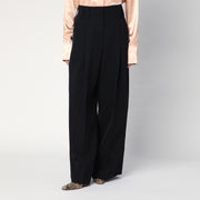 Jil Sander Wide black pants in silk blend