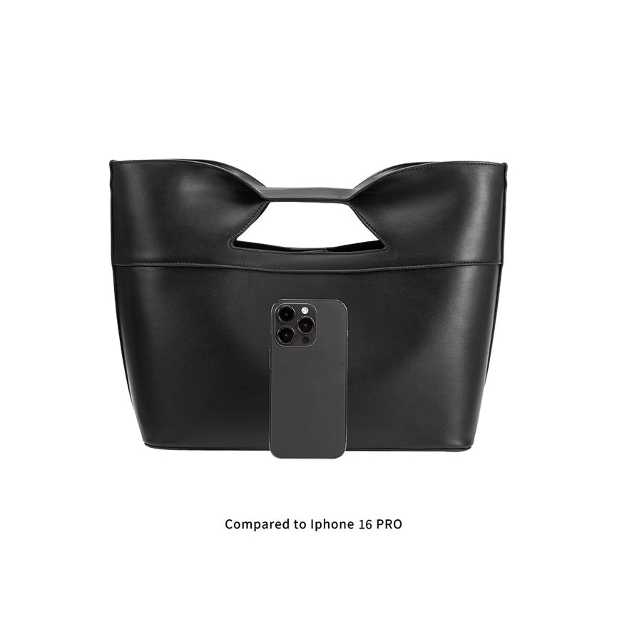 Jillian Black Recycled Vegan Tote Bag-Bag-Melie Bianco-16"W x 7.5"H x 4.5"D-Black-Urbanheer