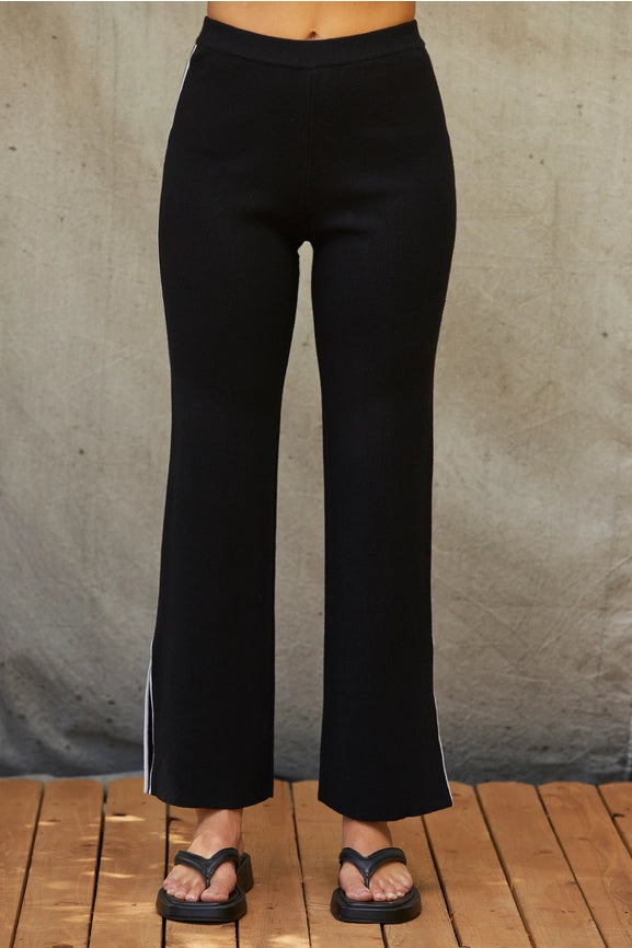 Jimi Contrast Pop Sweater Knit Two Piece Set-Set-Crescent-XS-BLACK/WHITE-Urbanheer