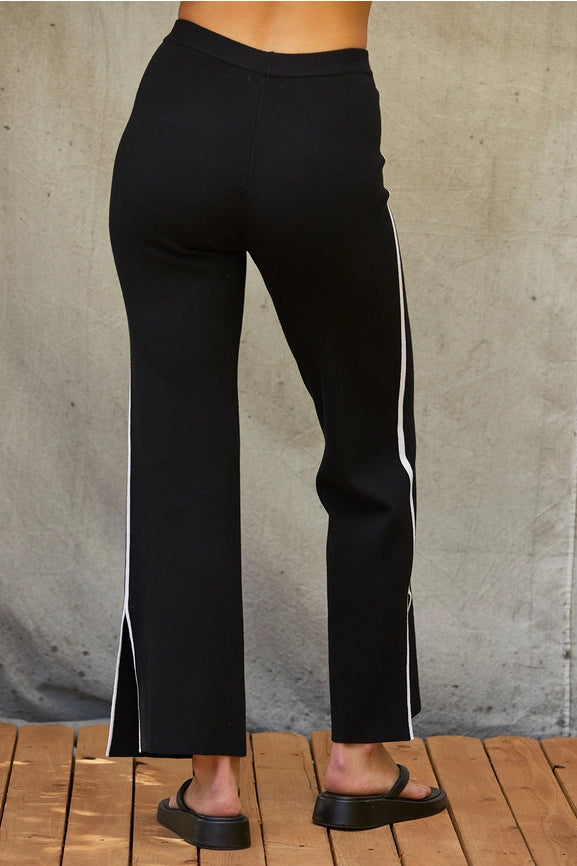 Jimi Contrast Pop Sweater Knit Two Piece Set-Set-Crescent-XS-BLACK/WHITE-Urbanheer