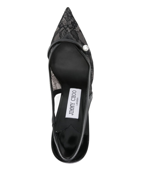 Jimmy Choo Amita 45 patent leather slingback pumps