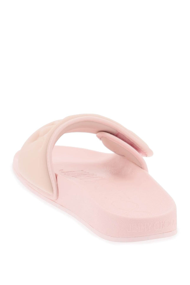 Jimmy choo fitz slides with lycra logoed bang-men > shoes > sandals and slippers-Jimmy Choo-Urbanheer