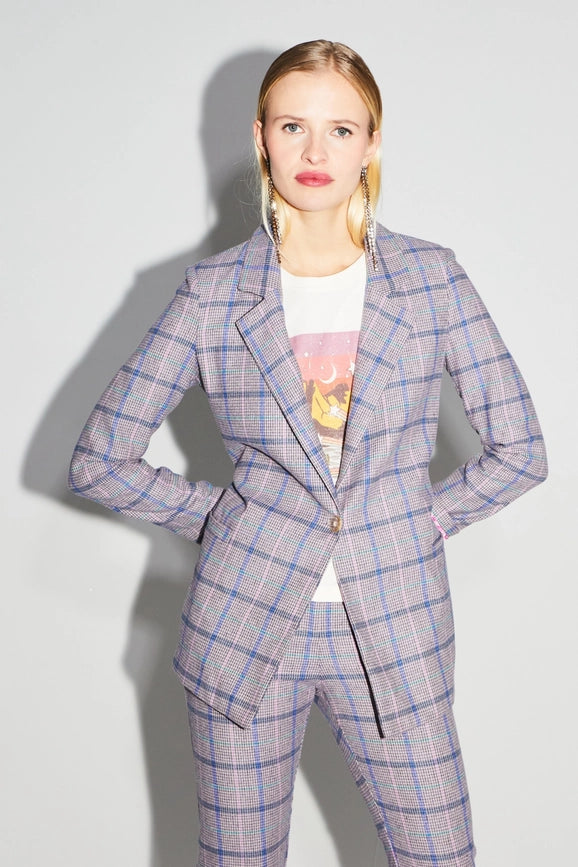 Jimmy Tartan Pink Blazer-Blazer-IMPREVU-S-Urbanheer