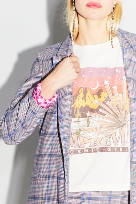 Jimmy Tartan Pink Blazer-Blazer-IMPREVU-S-Urbanheer