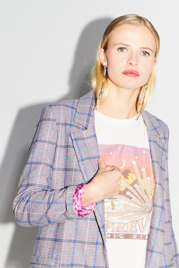 Jimmy Tartan Pink Blazer-Blazer-IMPREVU-S-Urbanheer