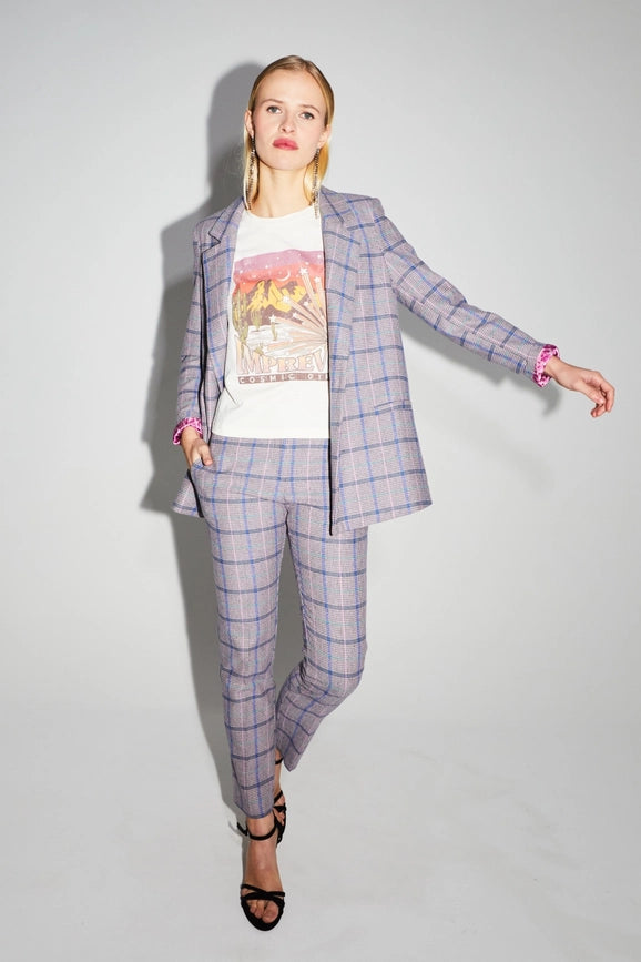 Jimmy Tartan Pink Blazer-Blazer-IMPREVU-S-Urbanheer