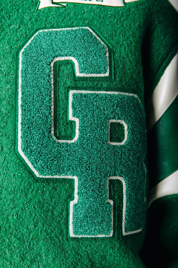 Joan Baseball Bomber Jacket | Deep Green-Jacket-Colourful Rebel-S-Deep Green-Urbanheer