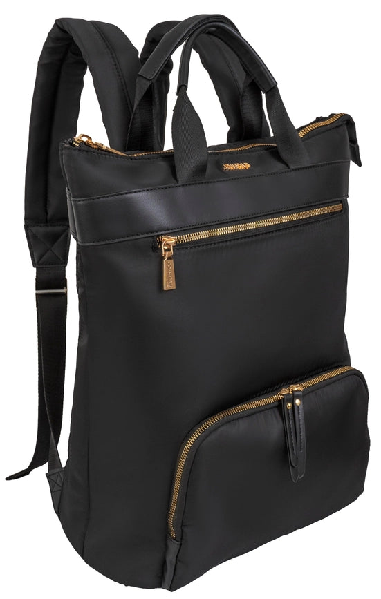 Joan & David Twill Nylon 18 Inch Square Workbook Backpack-Backpack-Magid-001-BLACK-Urbanheer