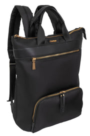 Joan & David Twill Nylon 18 Inch Square Workbook Backpack-Backpack-Magid-001-BLACK-Urbanheer