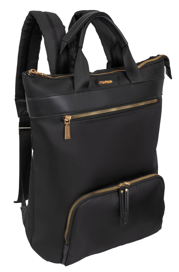 Joan & David Twill Nylon 18 Inch Square Workbook Backpack-Backpack-Magid-001-BLACK-Urbanheer