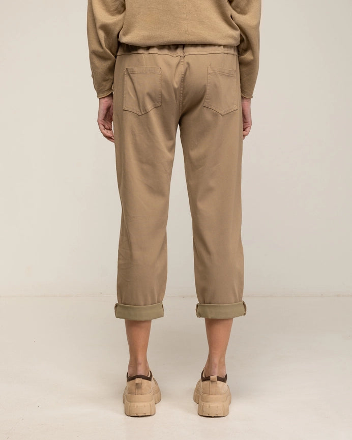 Jogger-Style Pants with Side Pockets BROWN-Pants-Tantra-S-BROWN-Urbanheer