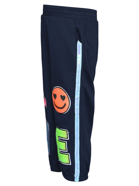 Joggers w/ Love Sequin Patches