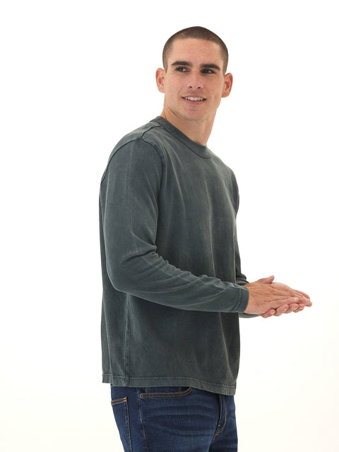 Johnny Relaxed Fit Mineral Wash Mediumweight Jersey Long Sleeve Tee
