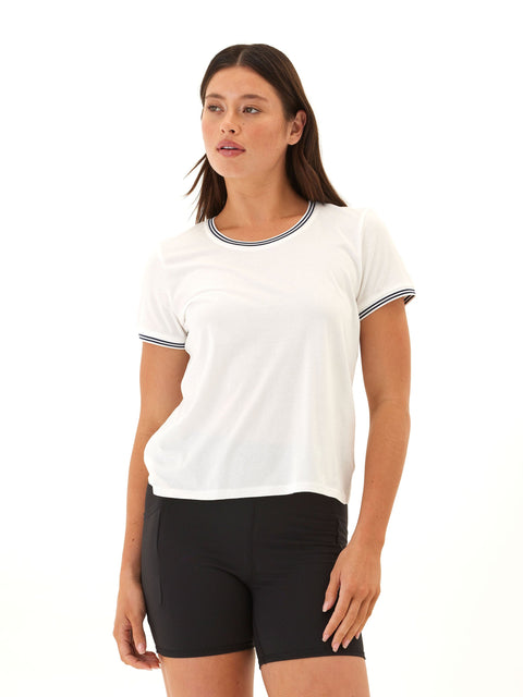 Jordana Comfort Jersey Trim Detail Tee