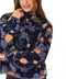 Josephine Abstract Bloom Print Sherpa 1/2-Zip