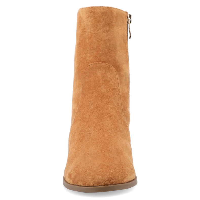 Journee Collection Women's Tru Comfort Foam™ Hayven Booties-Booties-Journee Collection-5.5-Cognac-Urbanheer