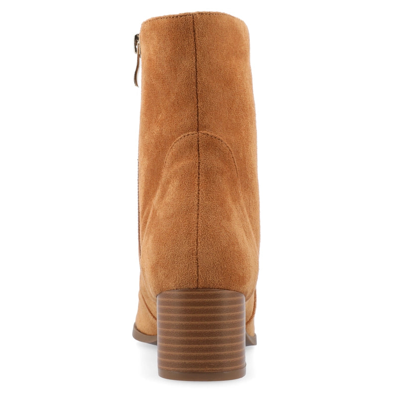 Journee Collection Women's Tru Comfort Foam™ Hayven Booties-Booties-Journee Collection-5.5-Cognac-Urbanheer