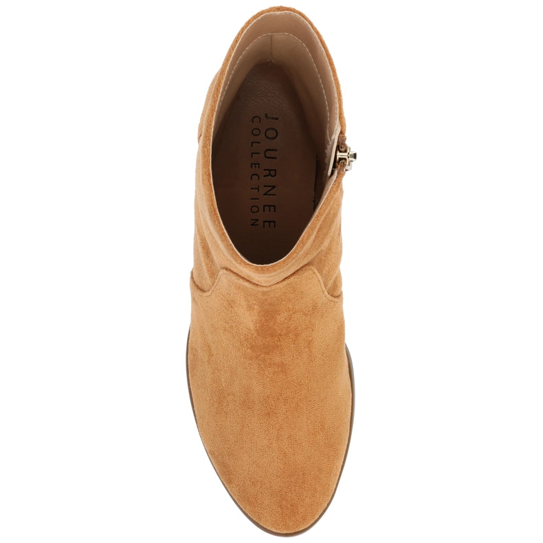 Journee Collection Women's Tru Comfort Foam™ Hayven Booties-Booties-Journee Collection-5.5-Cognac-Urbanheer