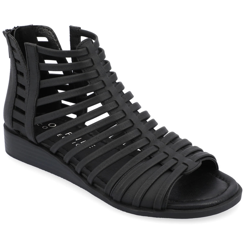 Journee Collection Women's Wide Width Delilah Sandals-Sandals-Journee Collection-5.5-Black-Urbanheer