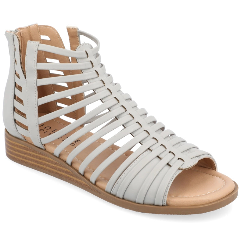 Journee Collection Women's Wide Width Delilah Sandals-Sandals-Journee Collection-5.5-Grey-Urbanheer