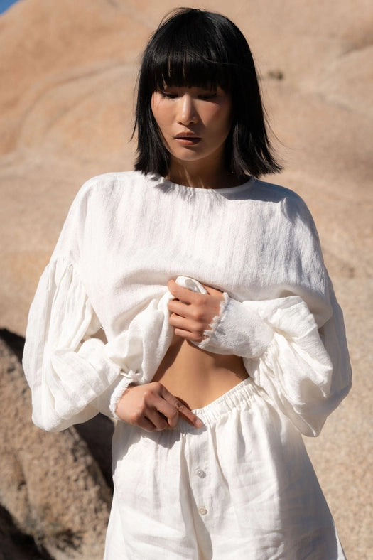 Joy Blouse-Blouse-A Perfect Nomad-S-WHITE-Urbanheer