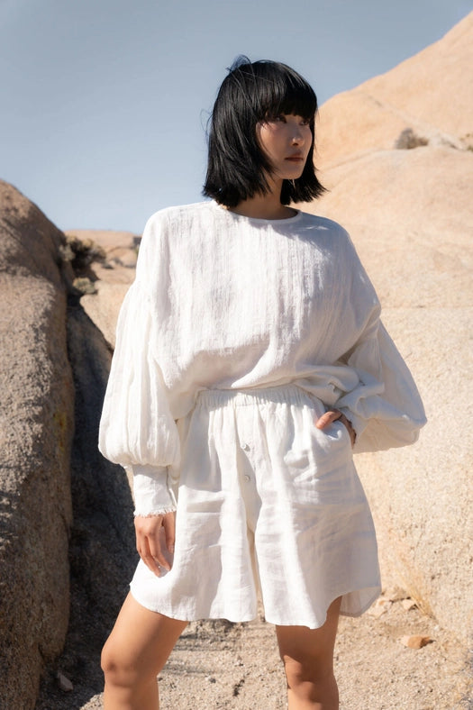 Joy Blouse-Blouse-A Perfect Nomad-S-WHITE-Urbanheer
