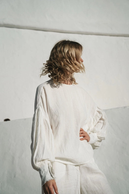 Joy Blouse-Blouse-A Perfect Nomad-S-WHITE-Urbanheer