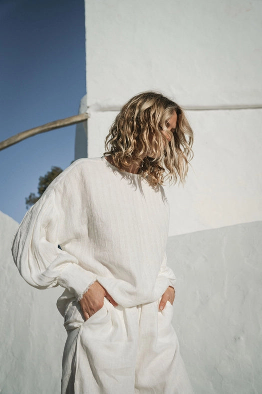 Joy Blouse-Blouse-A Perfect Nomad-S-WHITE-Urbanheer