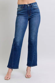 Judy Blue Full Size Side Seam Detail Straight Jeans with Pockets-Street 360-Medium-0(24)-Urbanheer