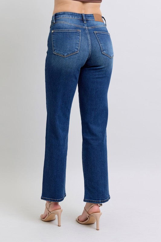 Judy Blue Full Size Side Seam Detail Straight Jeans with Pockets-Street 360-Medium-0(24)-Urbanheer