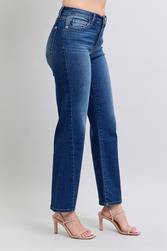 Judy Blue Full Size Side Seam Detail Straight Jeans with Pockets-Street 360-Medium-0(24)-Urbanheer