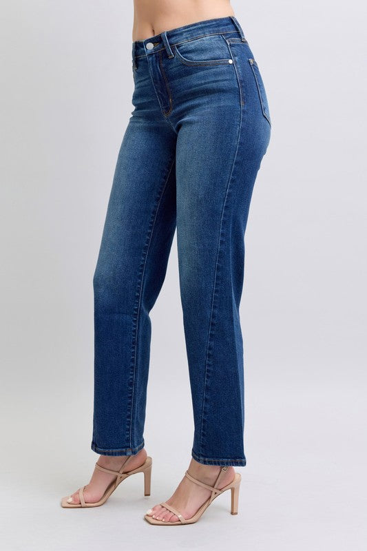 Judy Blue Full Size Side Seam Detail Straight Jeans with Pockets-Street 360-Medium-0(24)-Urbanheer