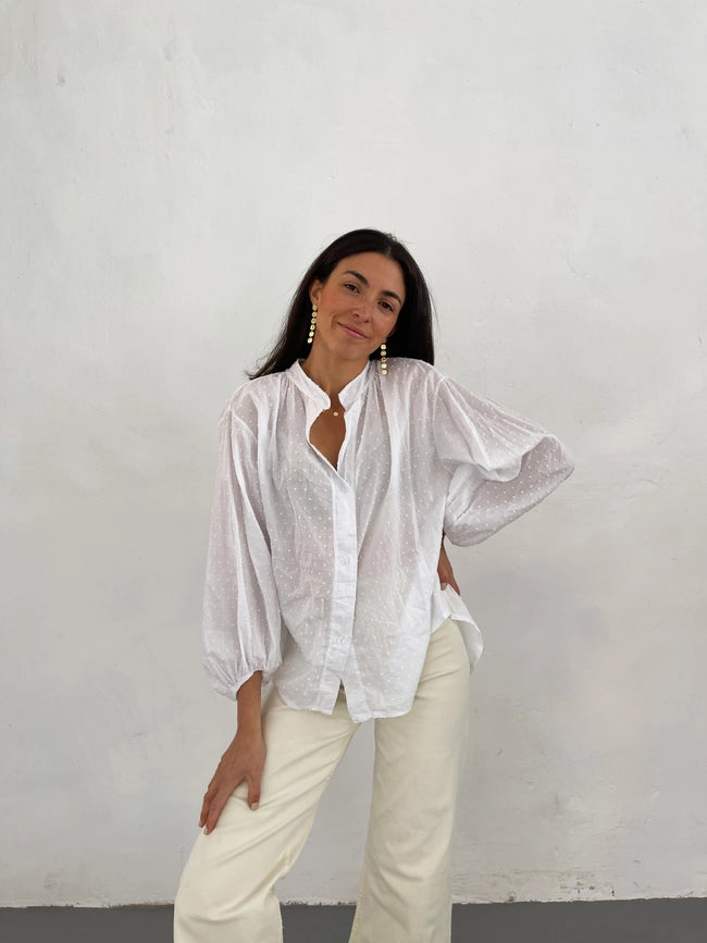 Julia White Blouse-Blouses-MindTraveler-S-Urbanheer