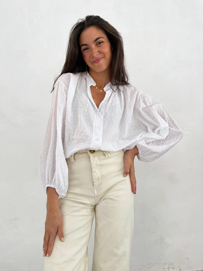 Julia White Blouse-Blouses-MindTraveler-S-Urbanheer
