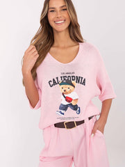 Jumper model 206732 Italy Moda-Sweaters, Pullovers, Jumpers, Turtlenecks, Boleros, Shrugs-Italy Moda-pink-one-size-fits-all-Urbanheer