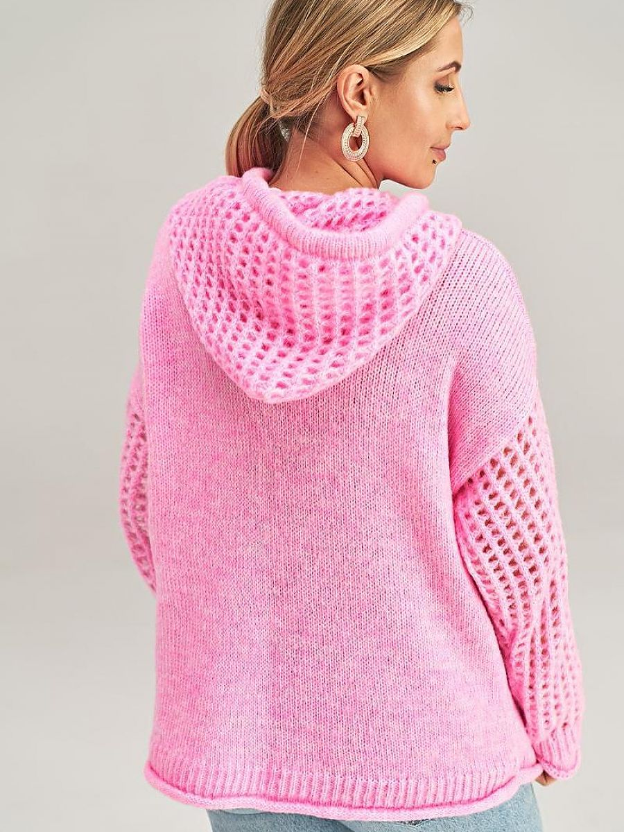 Jumper women outfit 197201 Figl-Sweaters, Pullovers, Jumpers, Turtlenecks, Boleros, Shrugs-Figl-pink-one-size-fits-all-Urbanheer