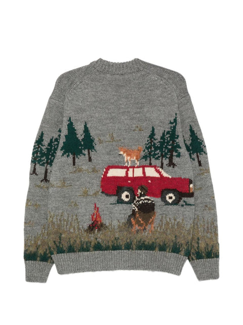 Junya Watanabe Intarsia Knit Cardigan