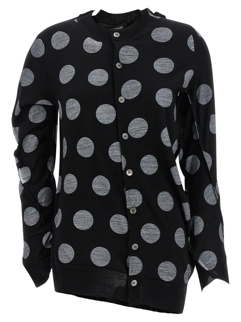 Junya Watanabe Polka Dot Maxi Cardigan