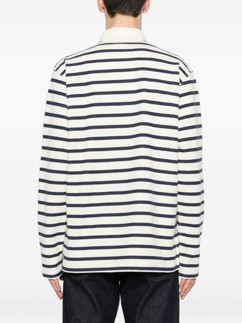 Junya Watanabe Striped cotton polo shirt