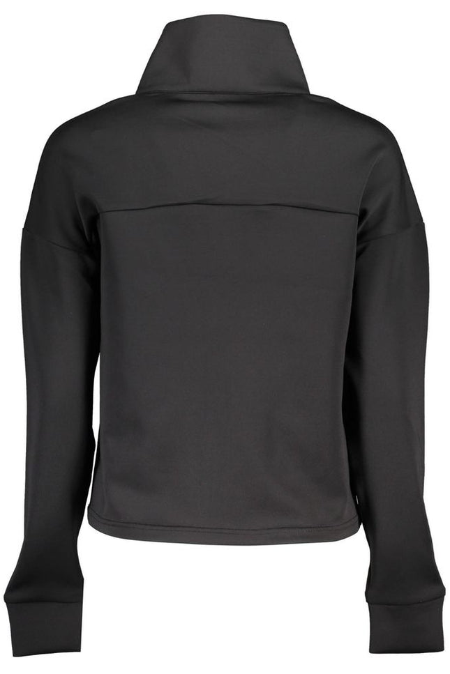 K-WAY Chic Zip-Up Long Sleeve Black Sweatshirt-K-WAY-Urbanheer