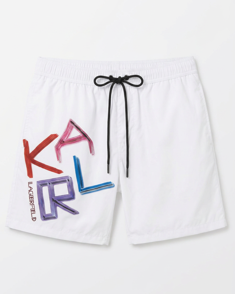 KARL LAGERFELD BEACHWEAR SWIMSUIT MAN WHITE