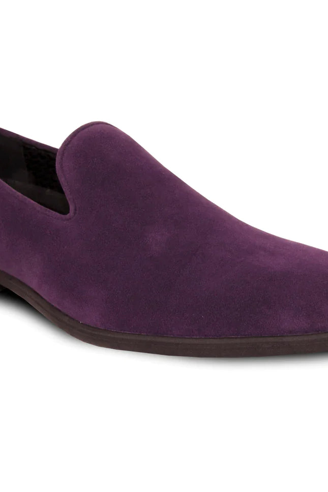 "Chelsea" Purple Suede Tuxedo Shoes-Mens Shoes-Tux-USA-7-Purple-Medium (D)-Urbanheer