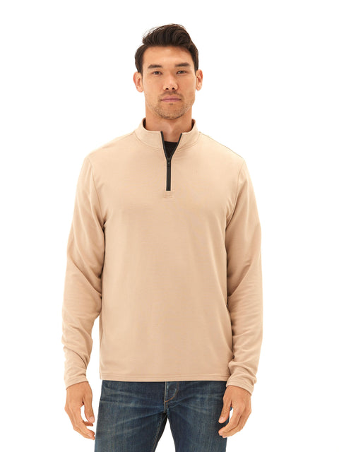 Kace Modal Terry Quarter Zip Neck