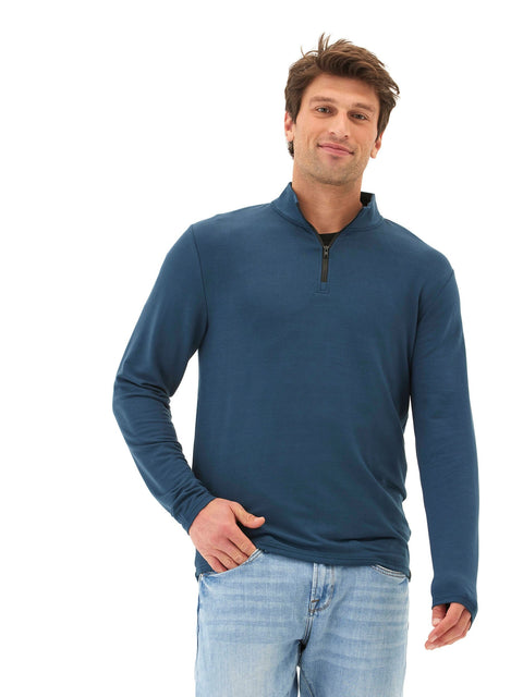 Kace Modal Terry Quarter Zip Neck