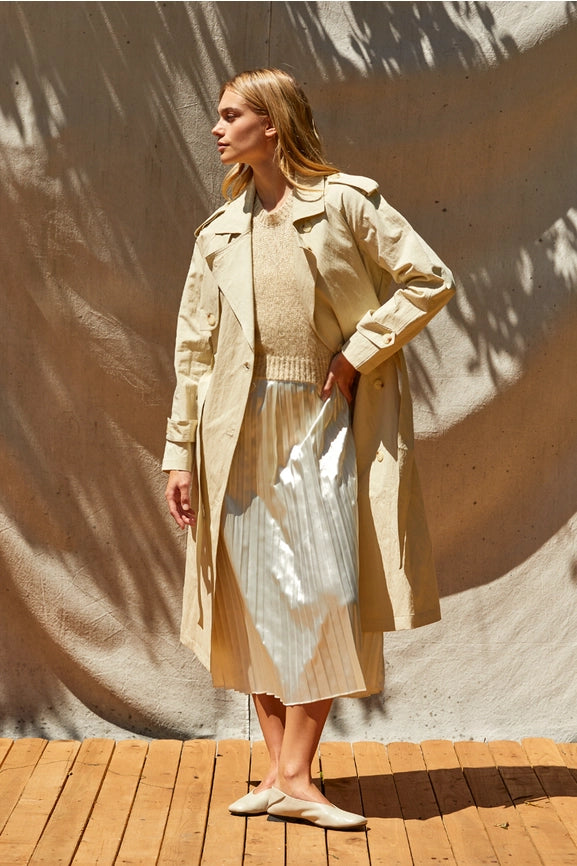 Kaden Crushed Trench Coat-Trench Coat-Crescent-XS/S-BEIGE-Urbanheer