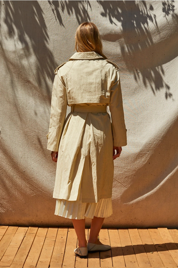 Kaden Crushed Trench Coat-Trench Coat-Crescent-XS/S-BEIGE-Urbanheer