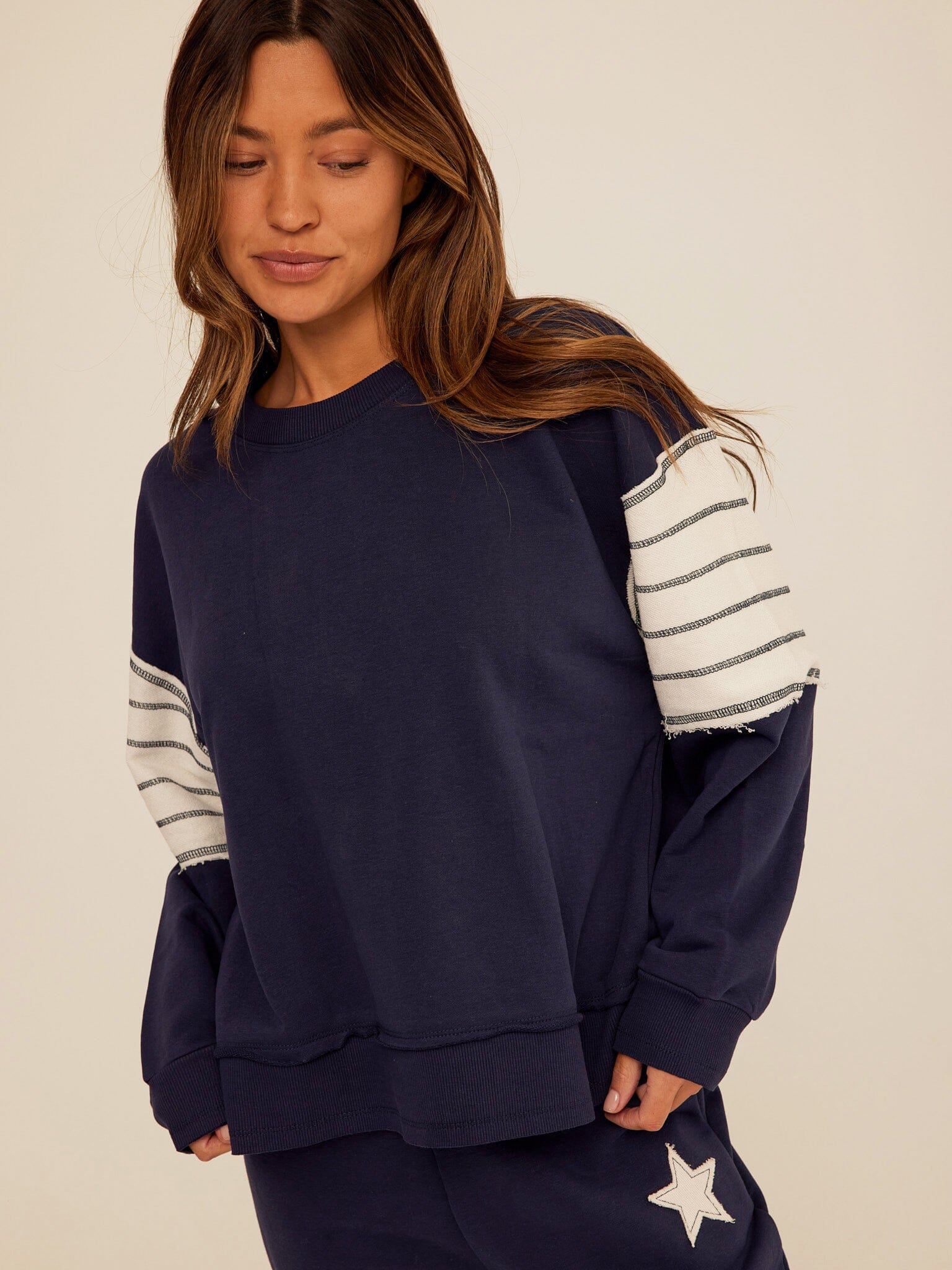 Kaelah Cotton Blend Terry Sweatshirt