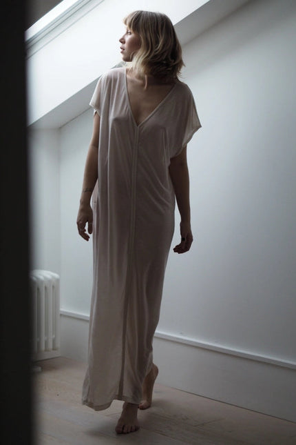 Kaftan Dress - 100% Tencel™ - Breathable & Sustainable Natural White