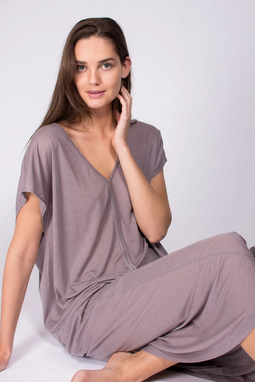 Kaftan Dress - 100% Tencel™ - Breathable & Sustainable Stone-Kaftan Dress-AWAN (As We Are Now)-S-Urbanheer