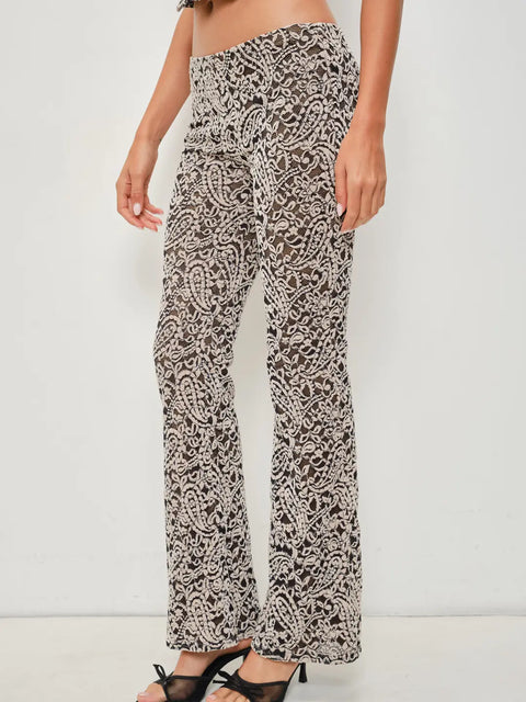 Kai Paisley Flocked Pants